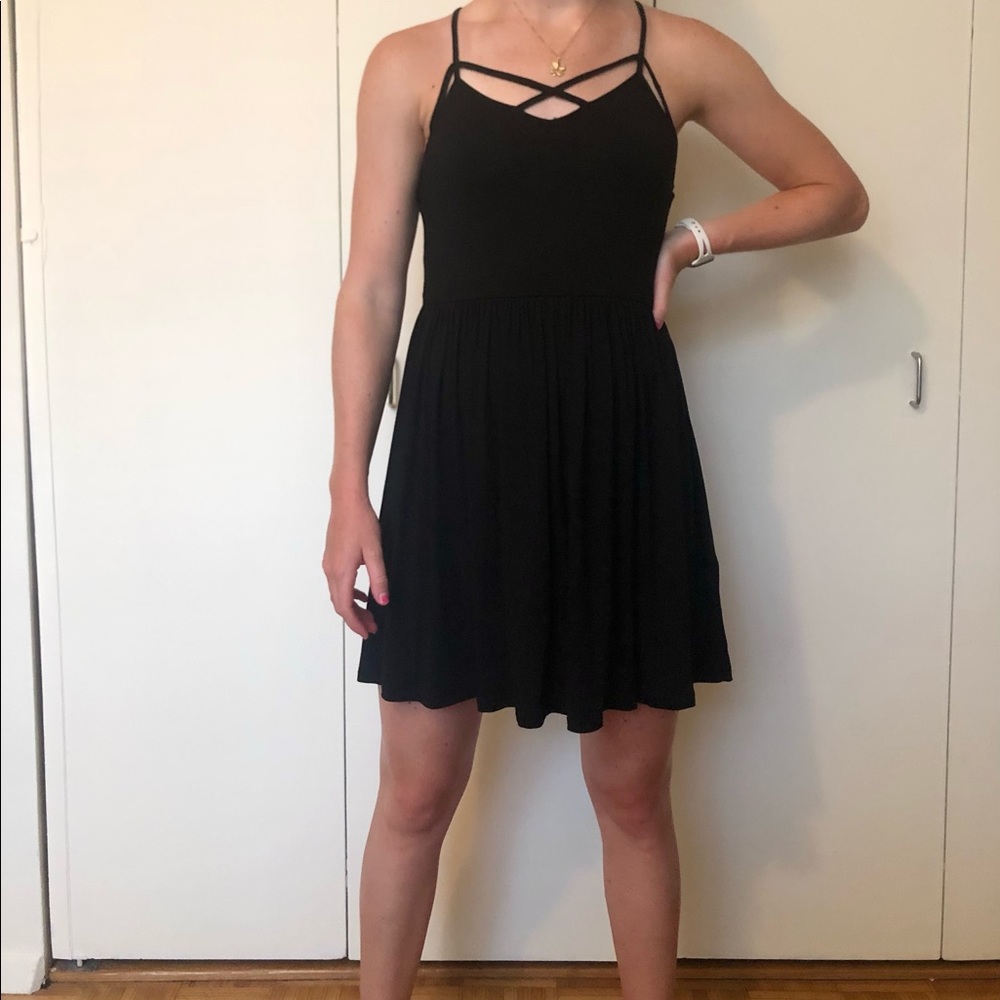 American Eagle Soft & Sexy Strappy Black Dress